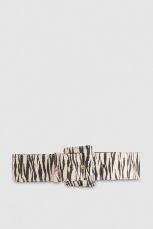 Animalier Patrizia Pepe High-waisted Belt With Lined Buckle | PVLIGAM-41