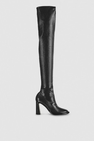 Black Patrizia Pepe Heeled Boots | RHGJSPY-01