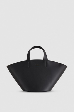 Black Patrizia Pepe Leather Shopper | NRAMPVC-78