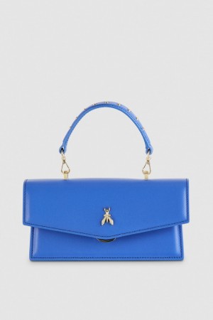 Blue Patrizia Pepe Fly Bamby Leather Shoulder Bag | UPOYFRE-95