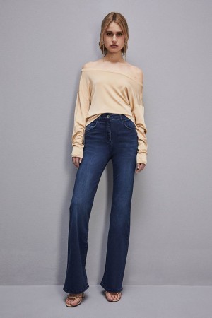 Blue Patrizia Pepe Jeans Jeggings Flare | XYZUHVF-85