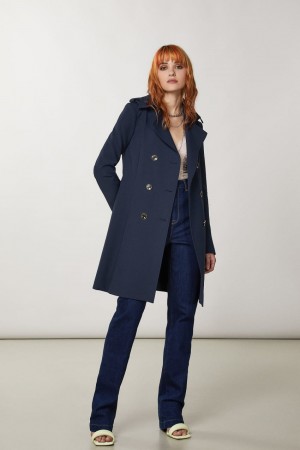 Blue Patrizia Pepe Trench | RKOEVFT-14