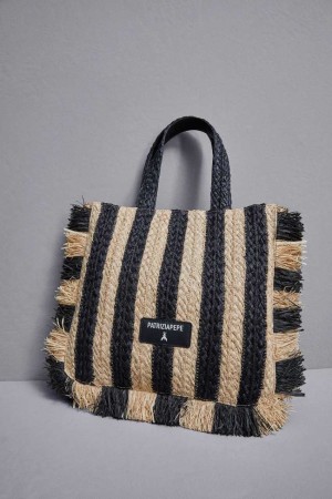 FE22 Patrizia Pepe Raffia Shopping Bag | BDLXHUI-17