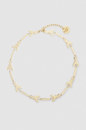 Gold Patrizia Pepe Brass Chocker Necklace | GTXISZO-28