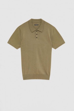 Green Patrizia Pepe Cotton Blend Polo Shirt | UWMGPSL-34