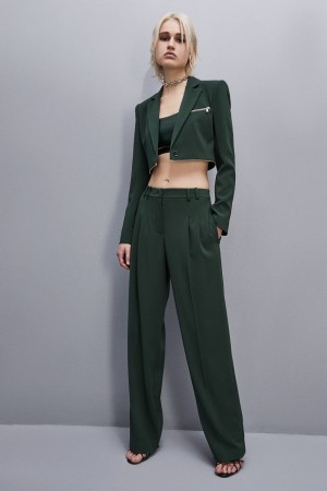 Green Patrizia Pepe Essential Crepe Pants | JHZISGW-31