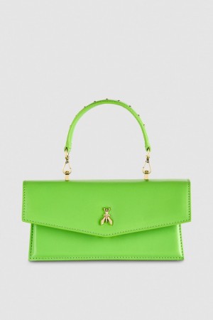 Green Patrizia Pepe Fly Bamby Leather Shoulder Bag | TYOQAFX-40