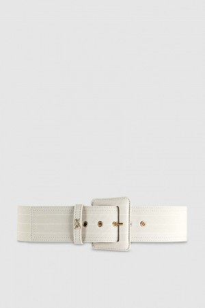 Grey Patrizia Pepe High Waist Fabric Belt | KDCQWXO-56