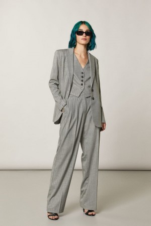 Grey Patrizia Pepe Soft Viscose Pants | JSUYCGV-89