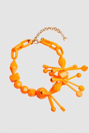 Orange Patrizia Pepe Necklace With Techno Pop Fly Appliqué | YIPVUAN-97