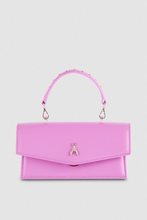 Pink Patrizia Pepe Fly Bamby Leather Shoulder Bag | KNYJRFX-72