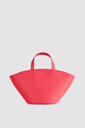 Pink Patrizia Pepe Leather Shopping Bag With Handles | IEVHFKX-80