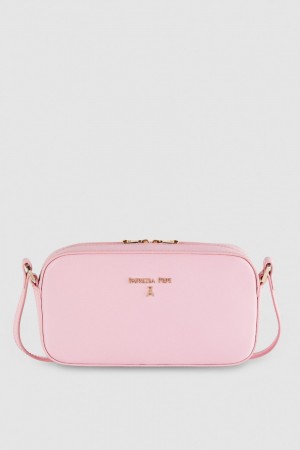 Pink Patrizia Pepe Small Graphic Case Shoulder Bag | NZLFSXK-81