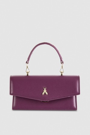 Purple Patrizia Pepe Fly Bamby Leather Shoulder Bag | BCPLKDO-64