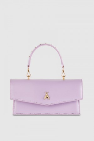 Purple Patrizia Pepe Fly Bamby Leather Shoulder Bag | ASUIYXF-54