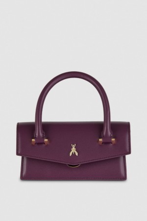 Purple Patrizia Pepe Fly Bamby Shoulder Bag With Handles | VBSTENO-15