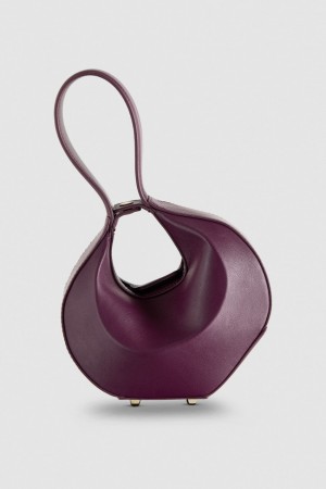 Purple Patrizia Pepe Small Hobo Bangle Bag | EBRVFUA-58