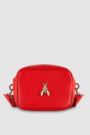 Red Patrizia Pepe Fly Camera Leather Shoulder Bag | MTSWOFR-60