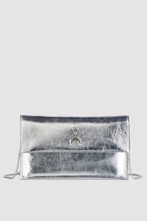 Silver Patrizia Pepe Fly Ceremony Clutch | GXWEION-03