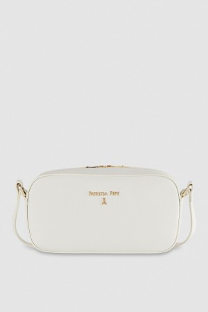 White Patrizia Pepe Small Graphic Case Shoulder Bag | BGXMZIE-02