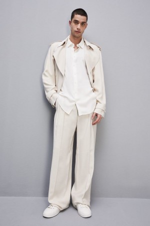 White Patrizia Pepe Solid-colored Shirt In Viscose Twill | YMWAKXT-32