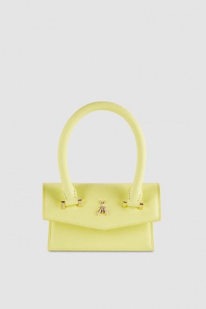 Yellow Patrizia Pepe Fly Bamby Leather Mini Shoulder Bag | LMGWYEV-01