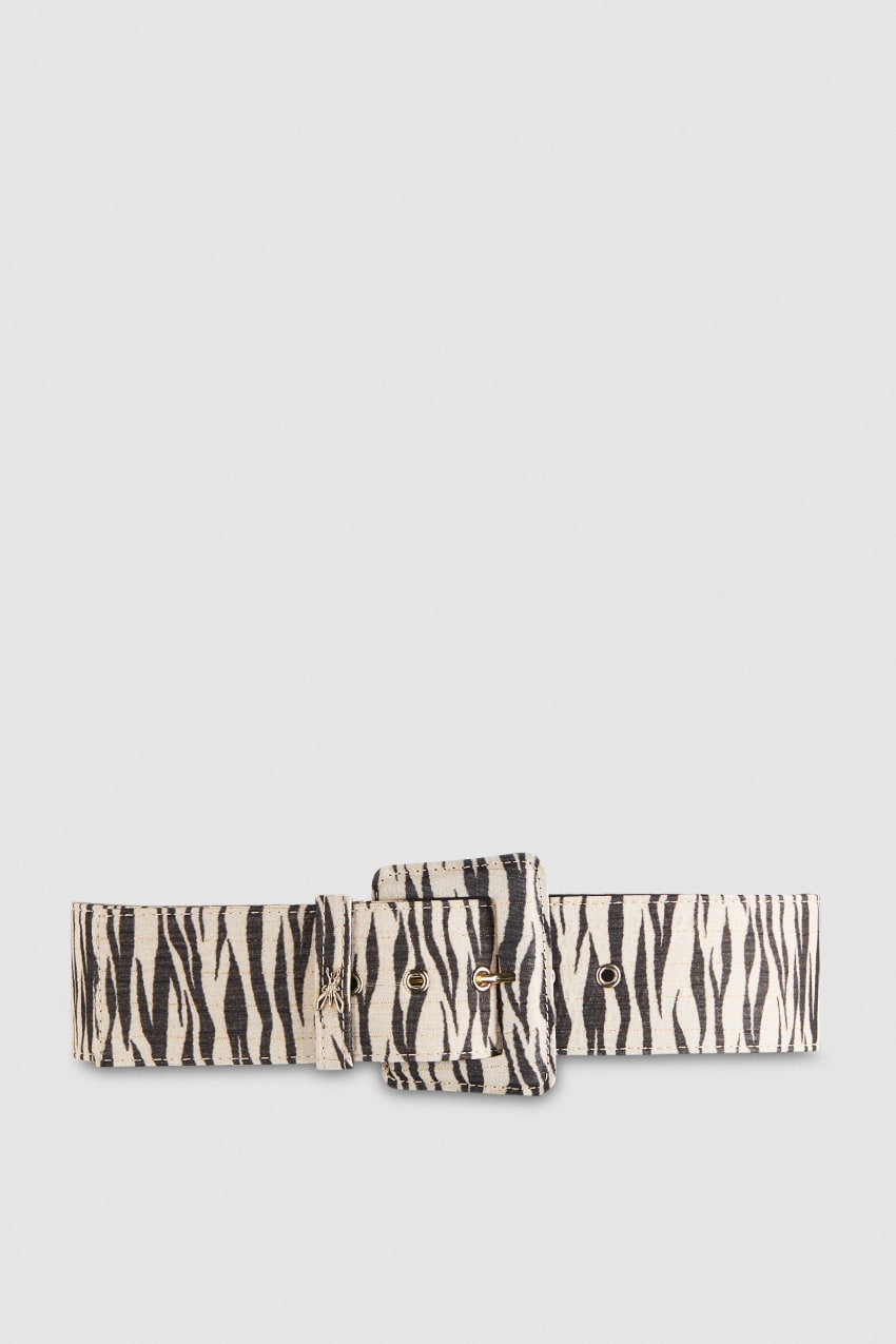 Animalier Patrizia Pepe High-waisted Belt With Lined Buckle | PVLIGAM-41