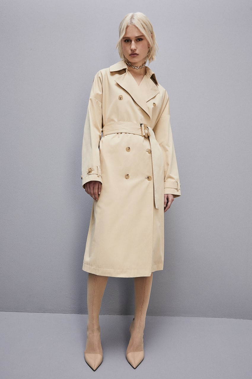 Beige Patrizia Pepe Cotton Over Trench Coat | YJISBMD-30