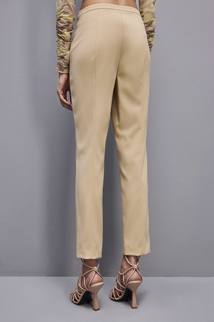 Beige Patrizia Pepe Essential Cigarette Pants | OVKDCIW-19