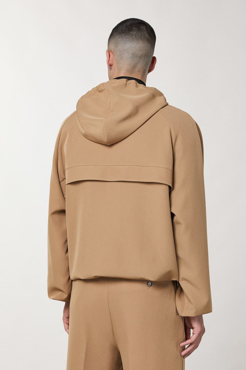 Beige Patrizia Pepe Over Hooded Sweatshirt | QGVPJZW-74