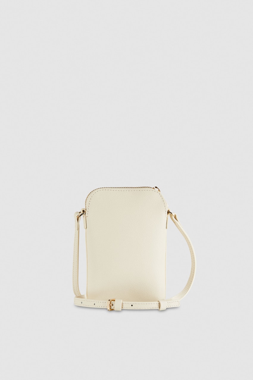 Beige Patrizia Pepe Phone Holder With Shoulder Strap | SNBZKHD-82