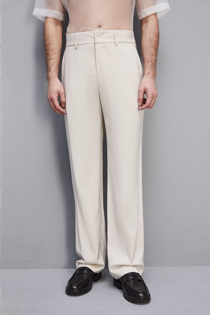 Beige Patrizia Pepe Slim Fit Pants With French Pockets | MAOTHWU-31