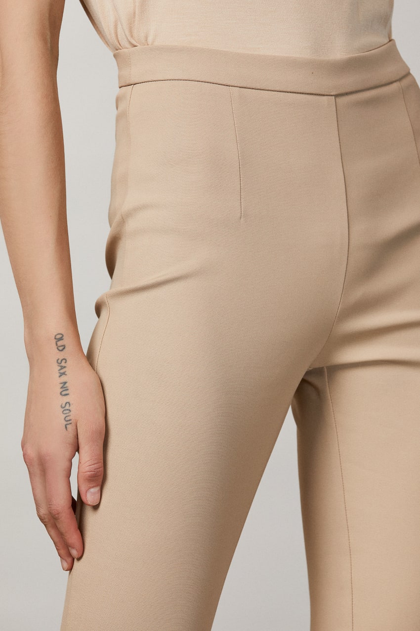 Beige Patrizia Pepe Slim Pants | NKGOTXI-59