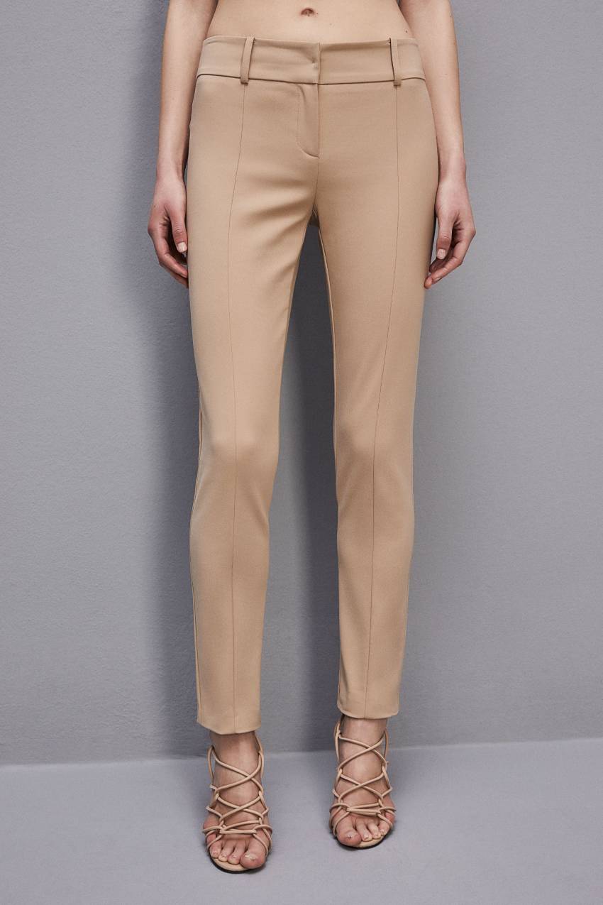 Beige Patrizia Pepe Slim Pants | TWMSLCG-04