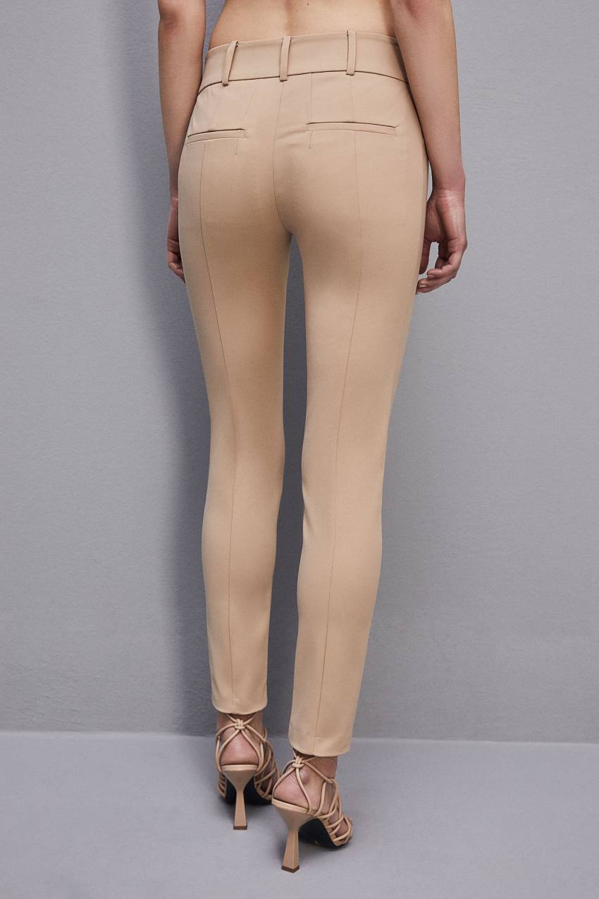 Beige Patrizia Pepe Slim Pants | TWMSLCG-04