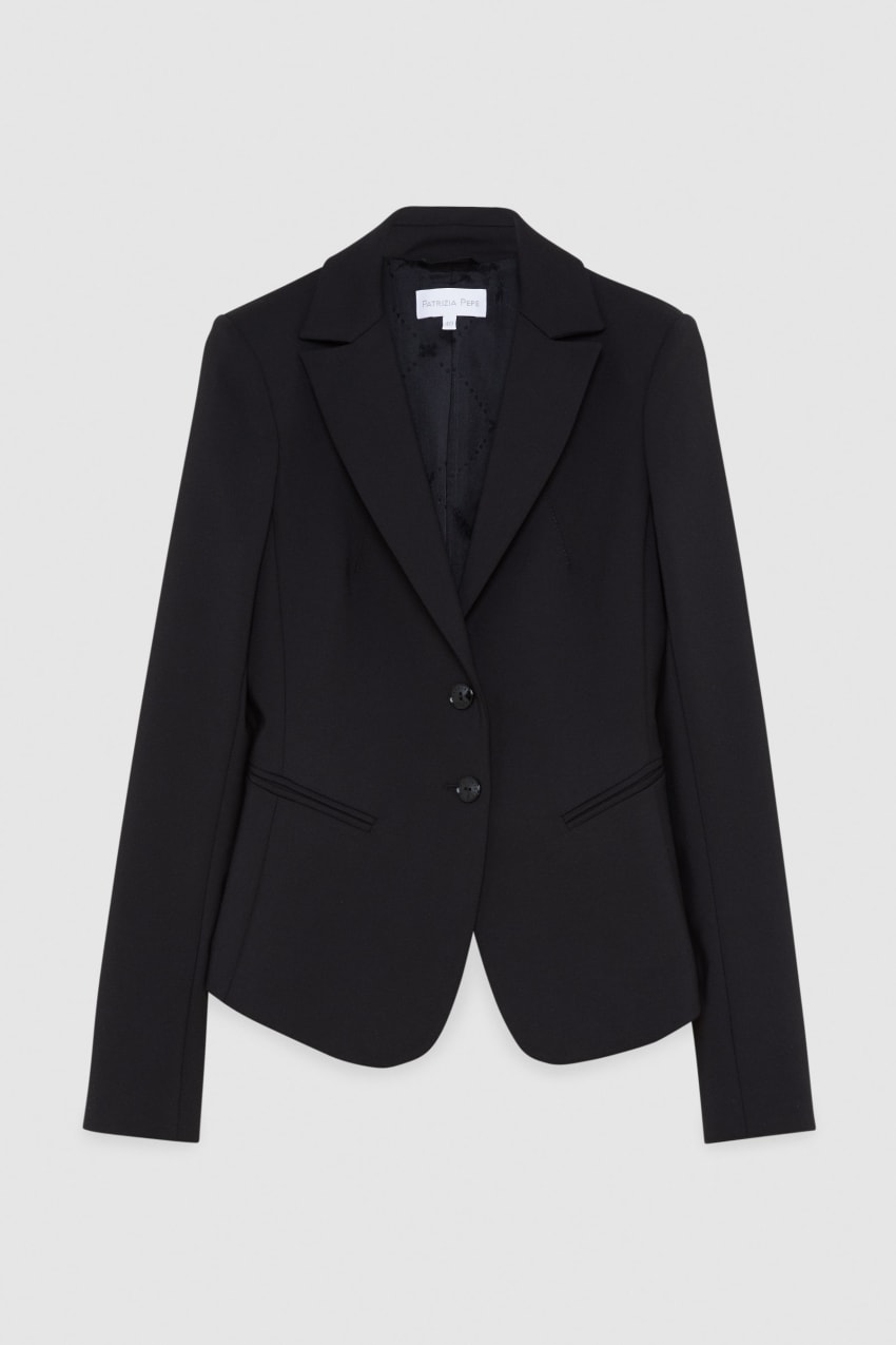 Black Patrizia Pepe 2-button Slim Jacket | ZDKREWH-81