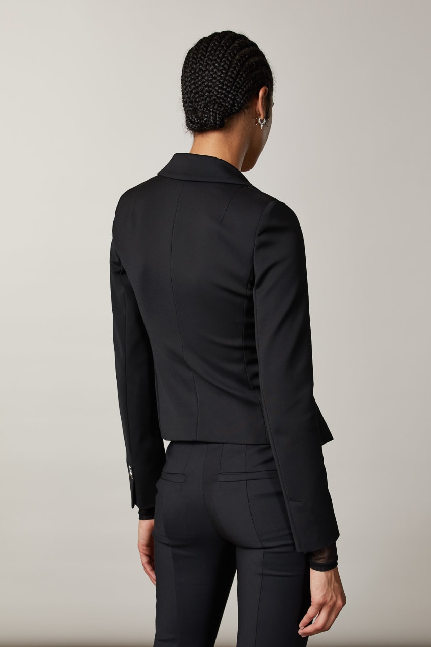 Black Patrizia Pepe 2-button Slim Jacket | ZDKREWH-81