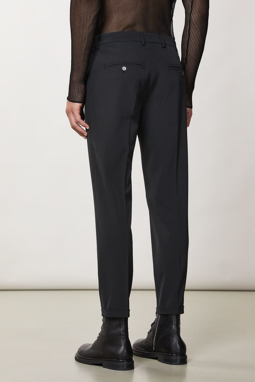 Black Patrizia Pepe Ankle Pants With Zipper | AOPHTWL-08