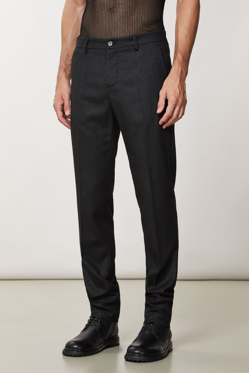 Black Patrizia Pepe Classic Slim Fit Pants | ENRCSMF-48