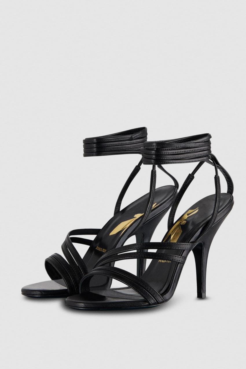 Black Patrizia Pepe Elegant Heeled Sandals | CPWTIGF-30