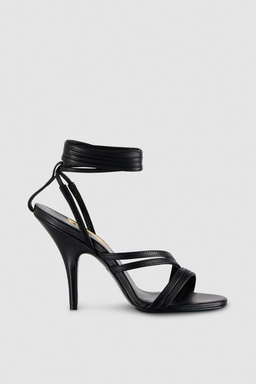 Black Patrizia Pepe Elegant Heeled Sandals | CPWTIGF-30