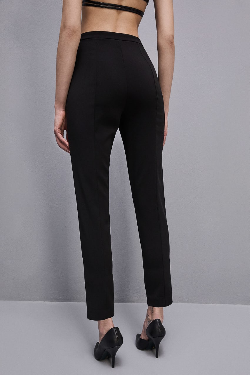 Black Patrizia Pepe Essential Cigarette Pants | WUEVDZI-64