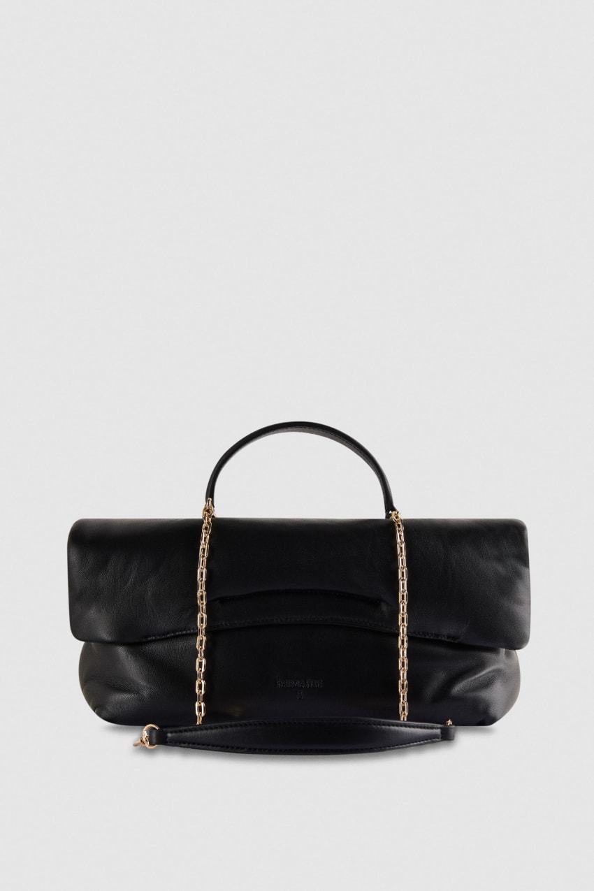 Black Patrizia Pepe Fly Bamby Leather Shoulder Bag | FJYUNGW-50