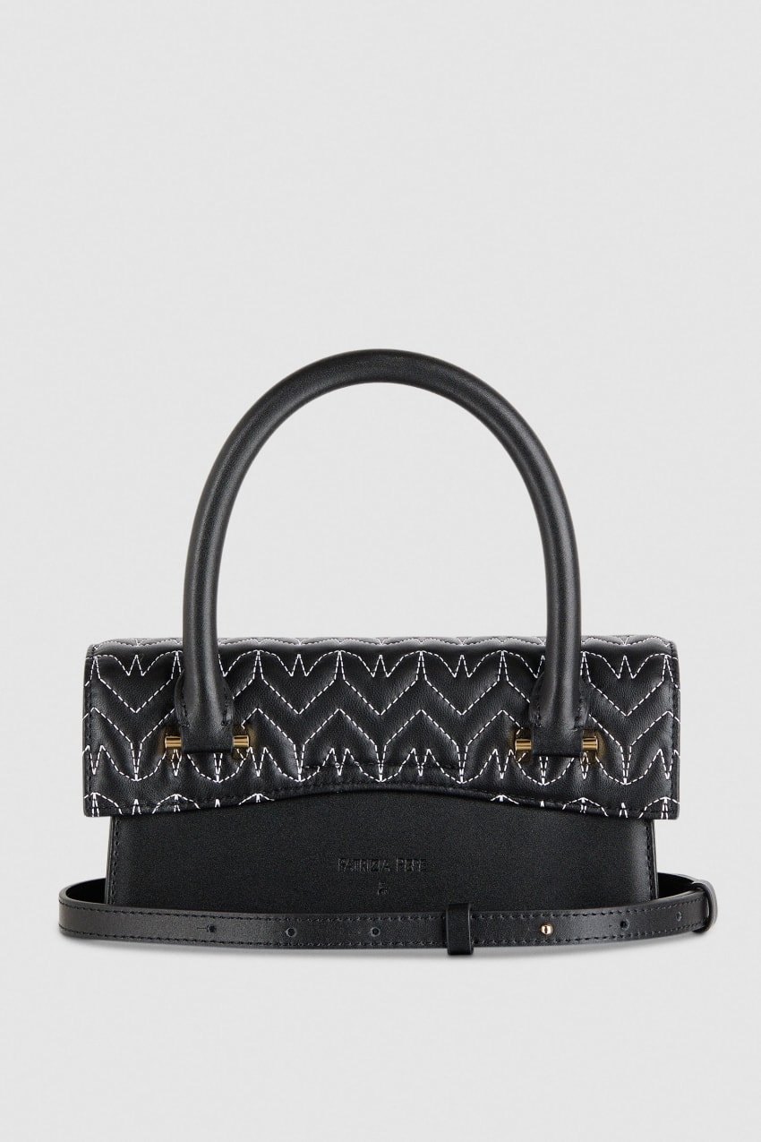 Black Patrizia Pepe Fly Bamby Quilted Leather Bag | CPSZMIB-29