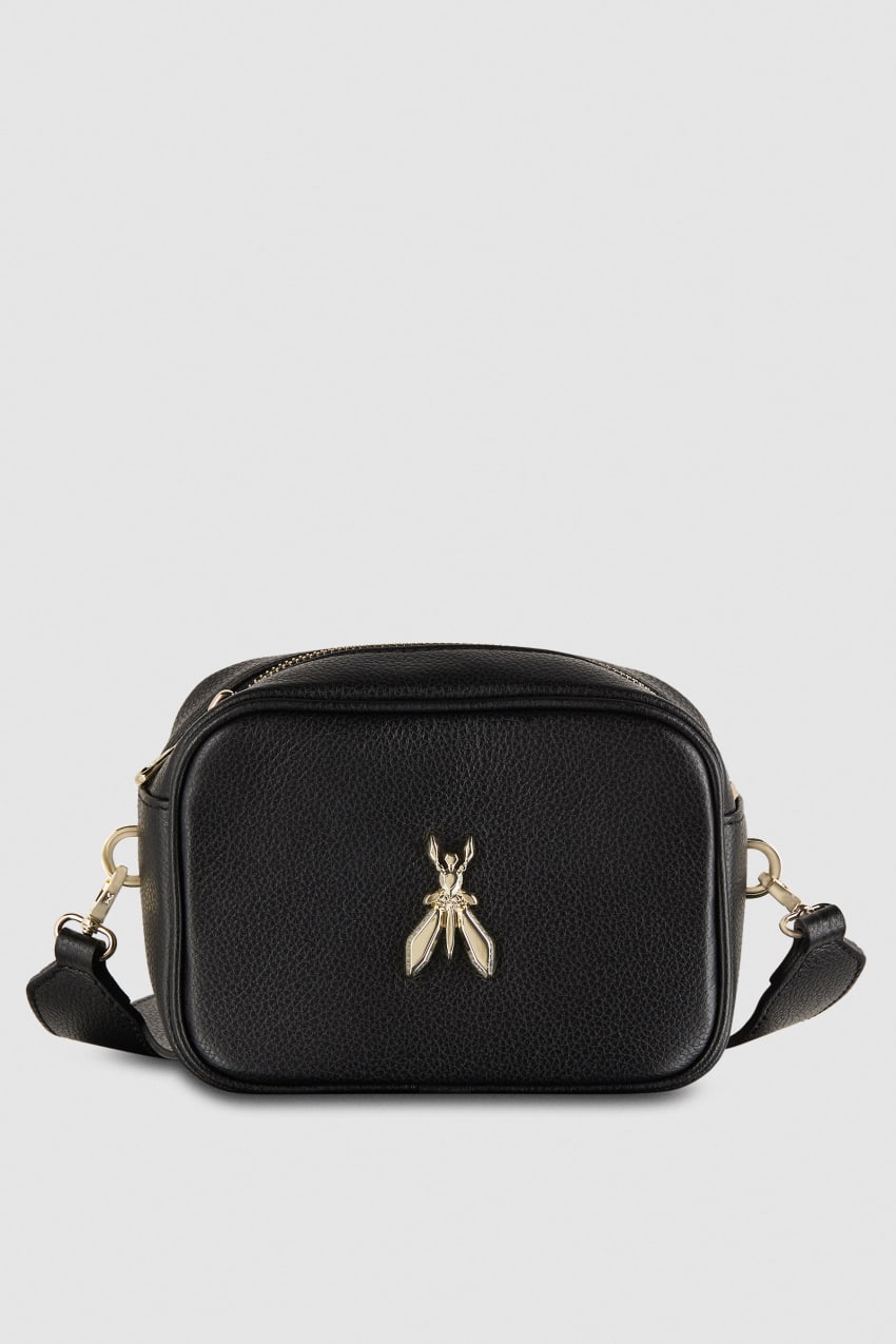 Black Patrizia Pepe Fly Camera Leather Shoulder Bag | YLONRMB-57