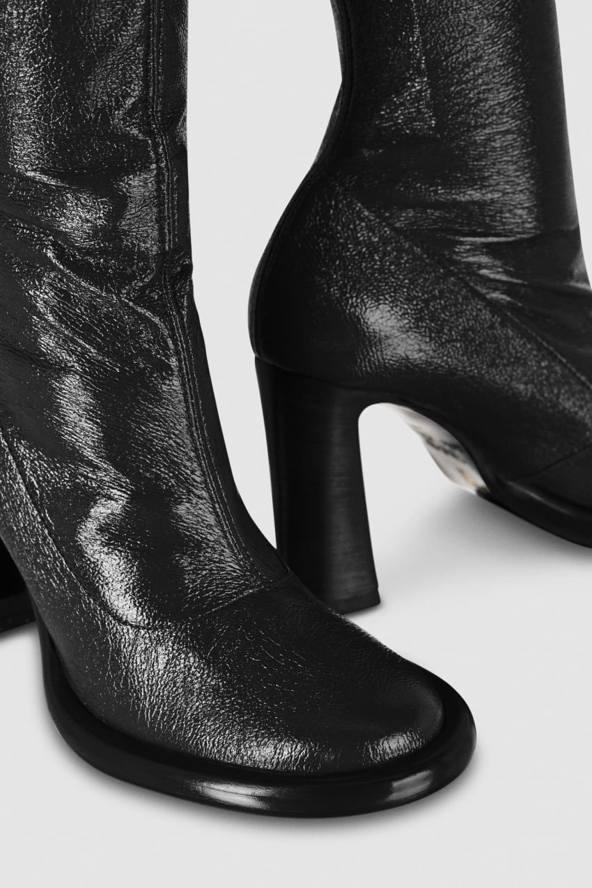 Black Patrizia Pepe Heeled Boots | RHGJSPY-01