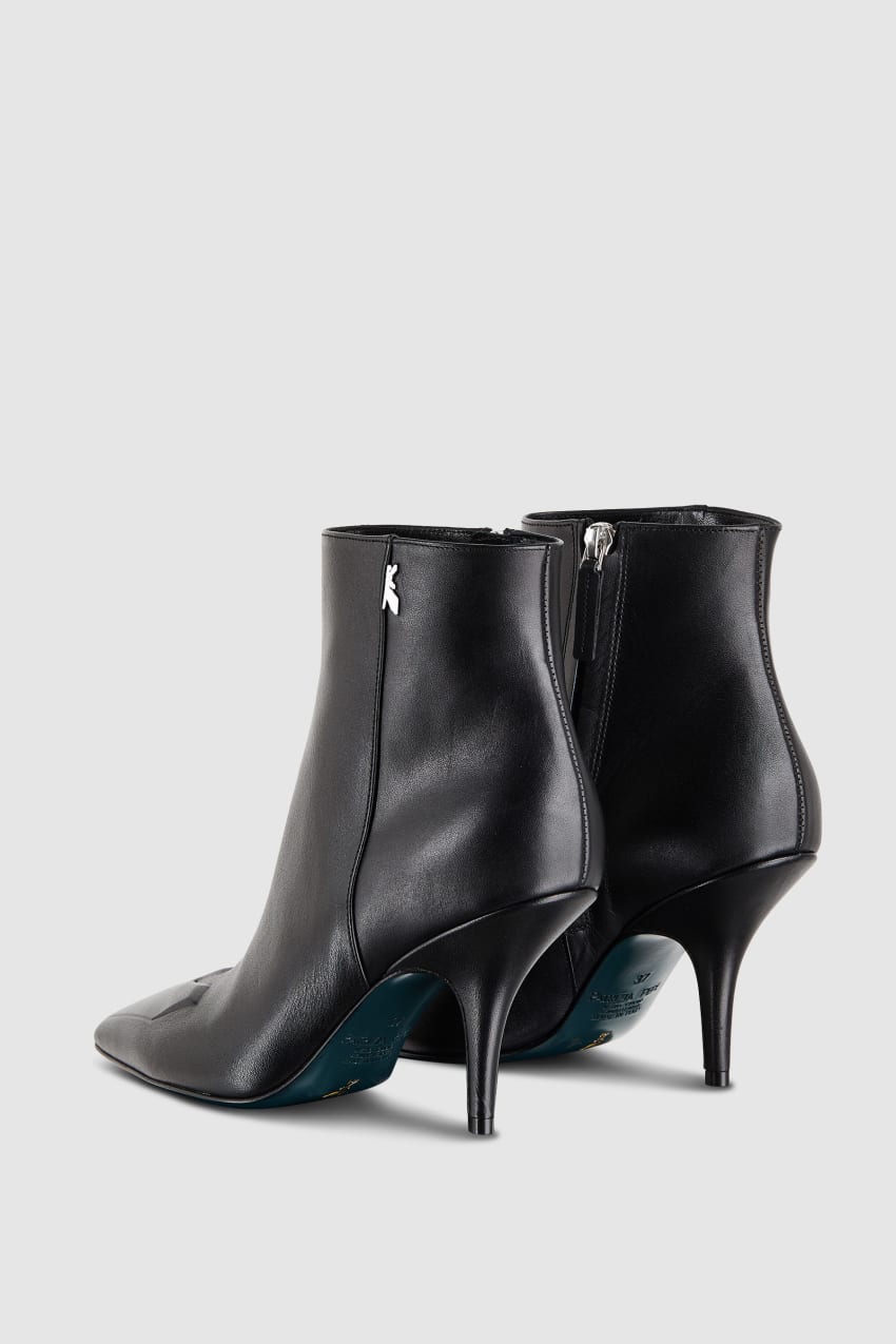 Black Patrizia Pepe Heeled Leather Ankle Boots | BAFQHCW-87