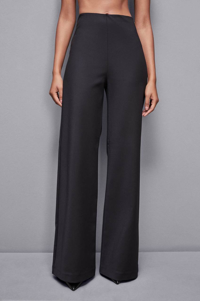 Black Patrizia Pepe High-waisted Palazzo Pants | WXRMYLP-62