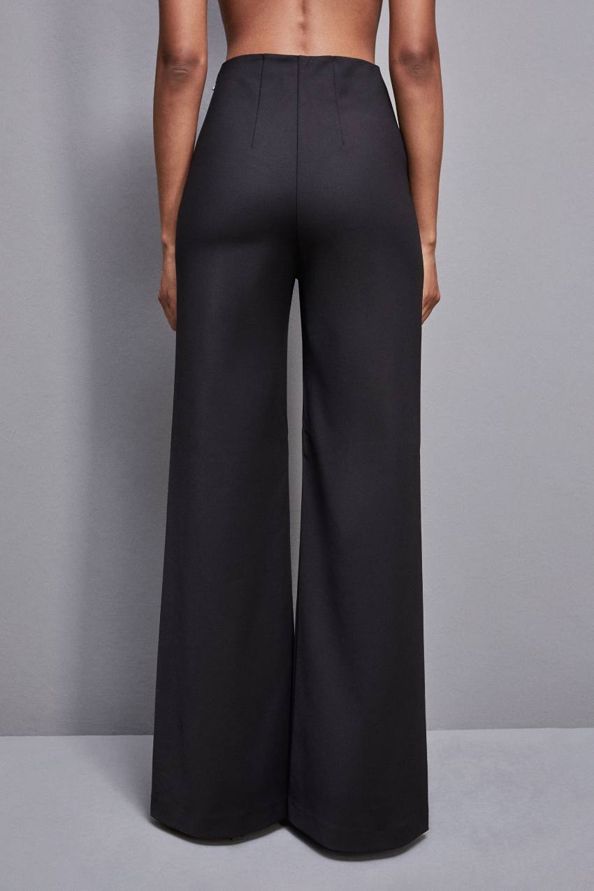 Black Patrizia Pepe High-waisted Palazzo Pants | WXRMYLP-62