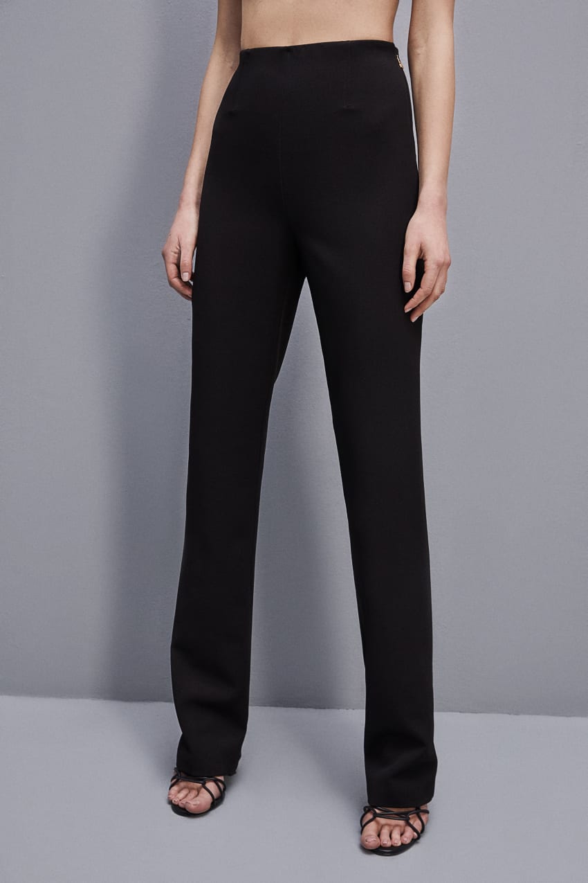 Black Patrizia Pepe High-waisted Slim Pants | LKIVXMT-68